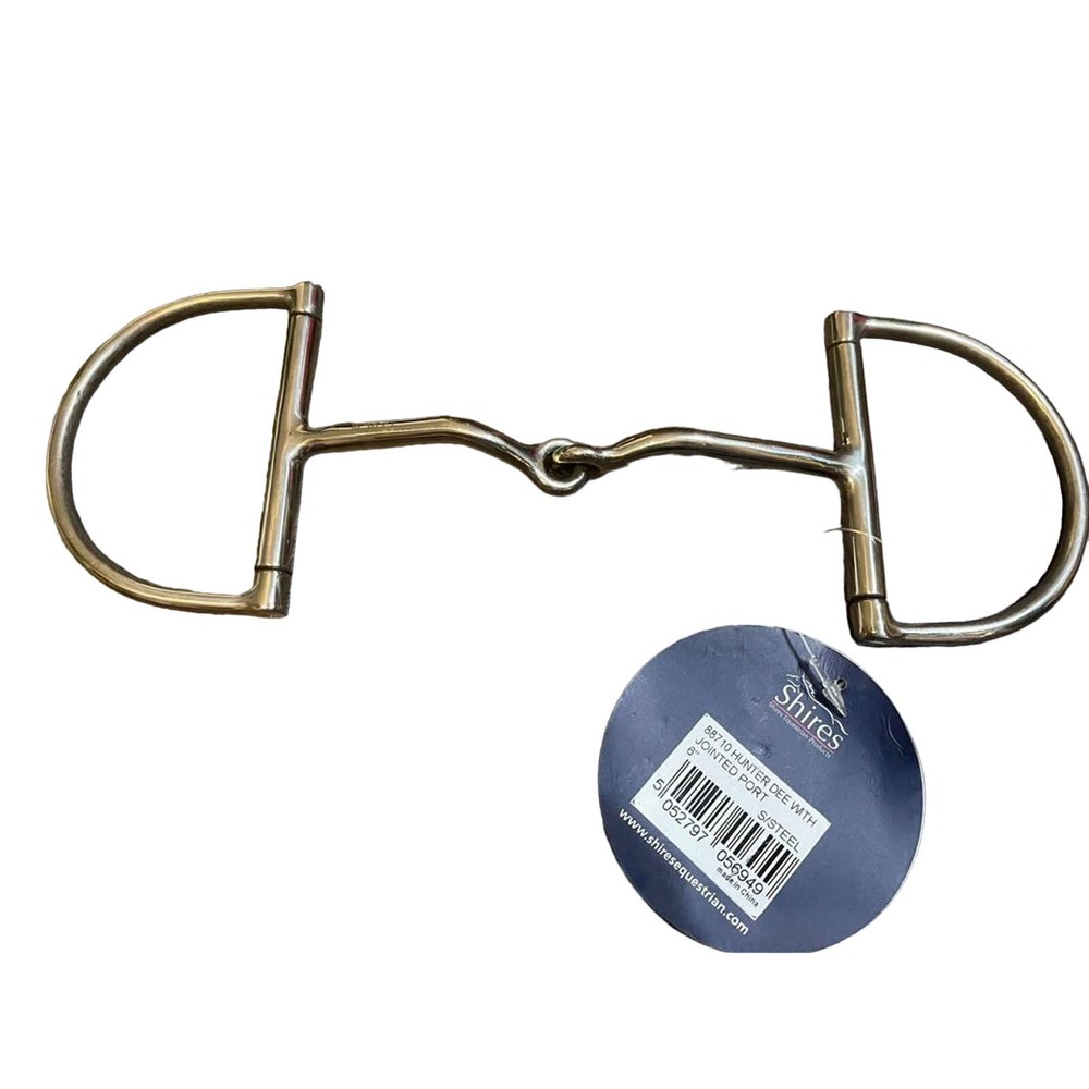 Horse / Pony -  NEW Shires Hunter Dee Ring English Bit With Jointed Port 6 inch